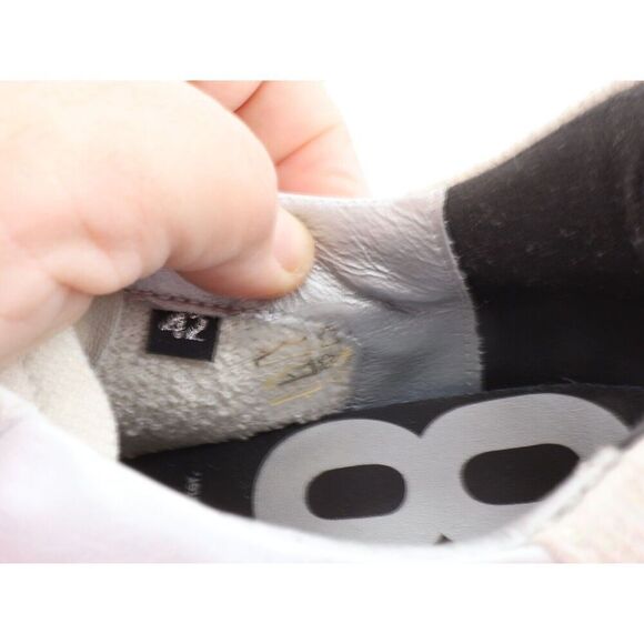 P448 John T Grey Leather Gray Silver Croc Embossed Low Top Sneakers Size 42 11 - Picture 8 of 12